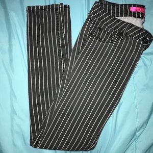 Pinstripe skinny jeans